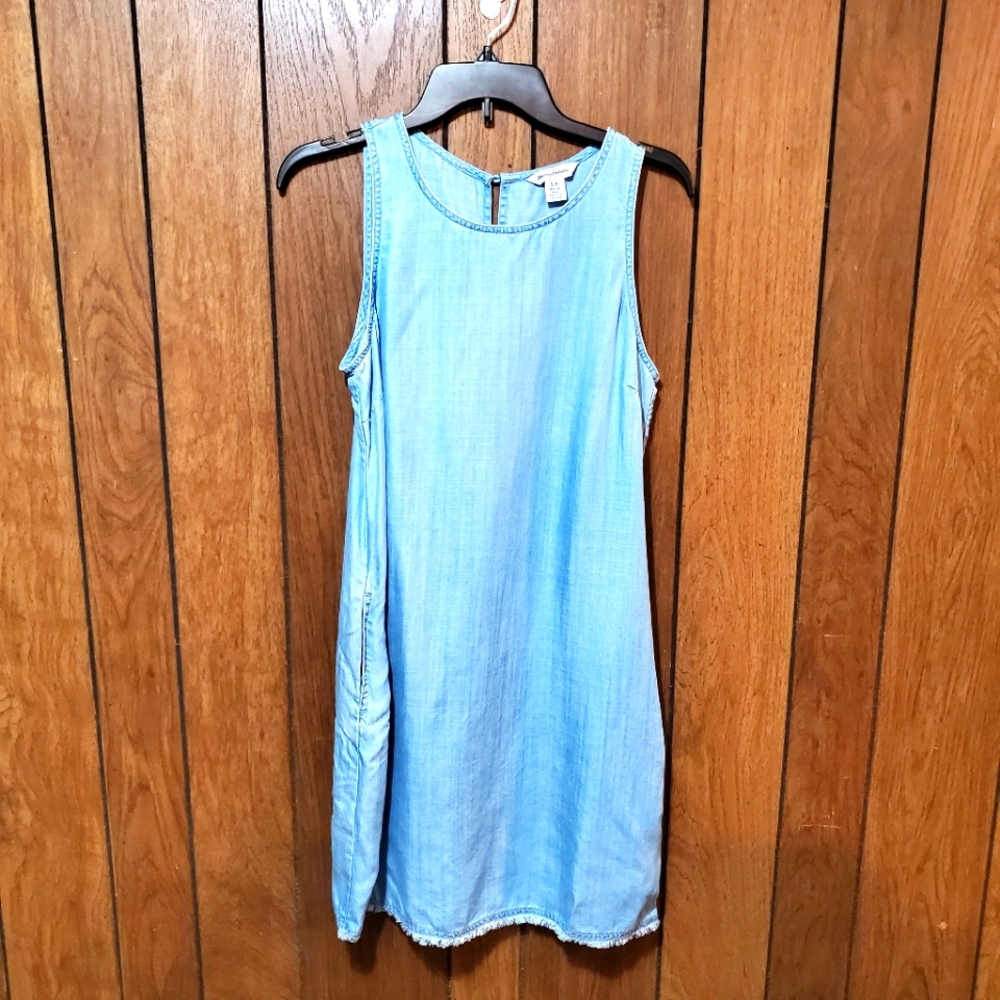 Tommy Bahama Casual Sleeveless Dress Pockets Lyocell Size Small